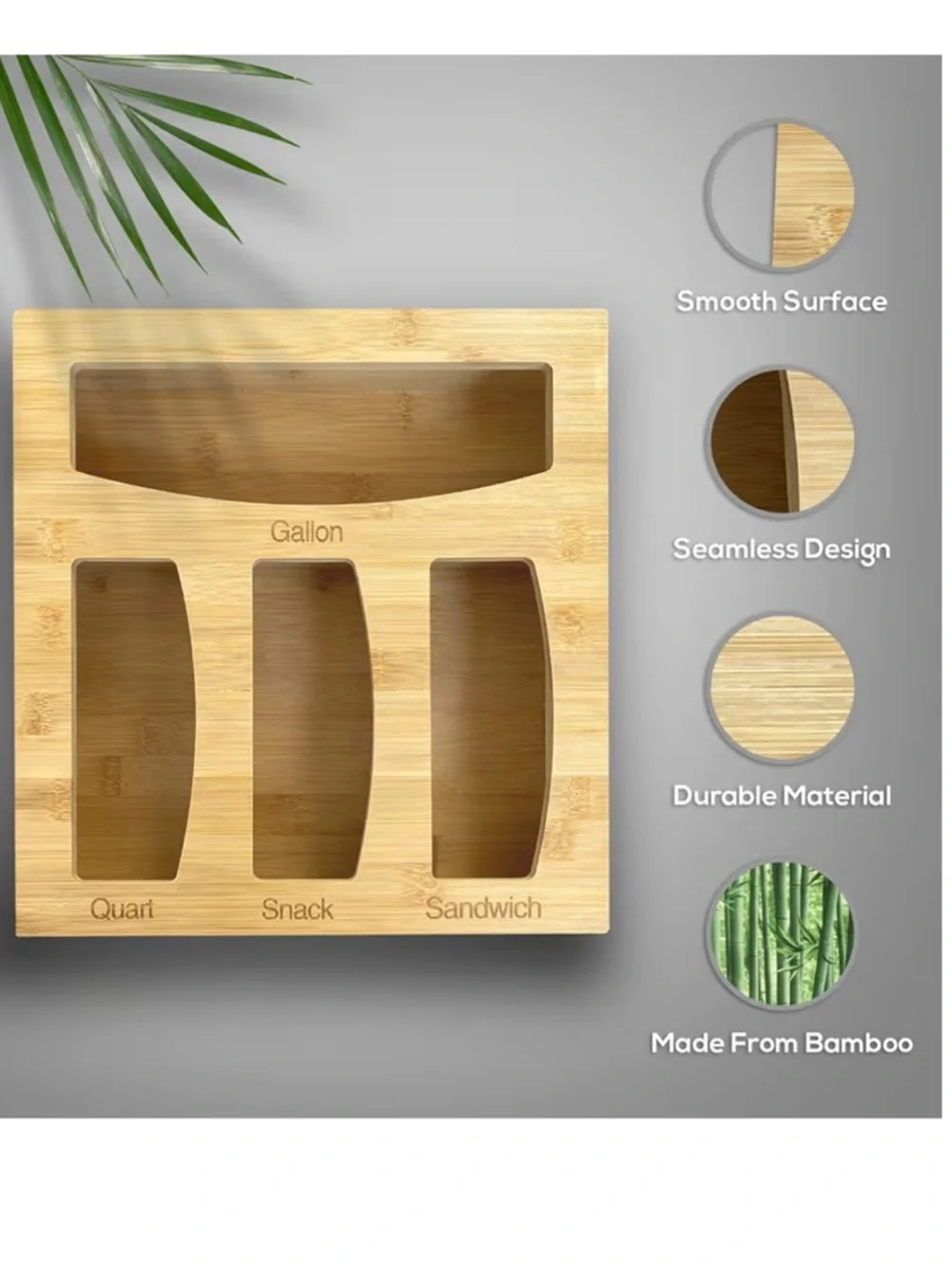 Bamboo Box Bag Organizer